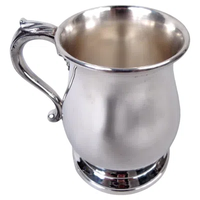 Pre-owned Paul De Lamerie Traditional Georgian Sterling Silver Christening Mug After Lamerie