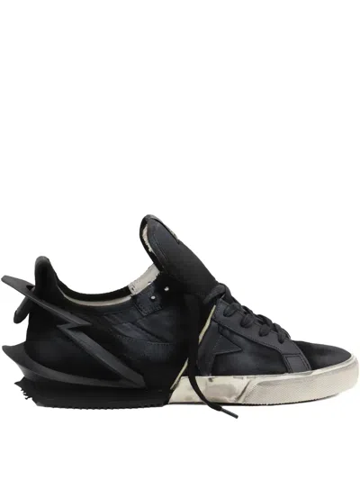 Paul Easterlin Leather Sneakers In Black