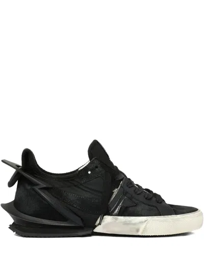 Paul Easterlin Lightning-strike Panel Sneakers In Black