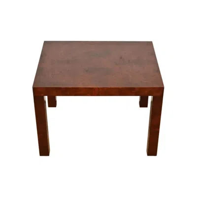 Pre-owned Paul Evans Mid-century Modern Burl Wood Parsons Side Table, 1960s In Brown