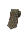 Paul Fredrick Abstract Woven Silk Tie In Brown