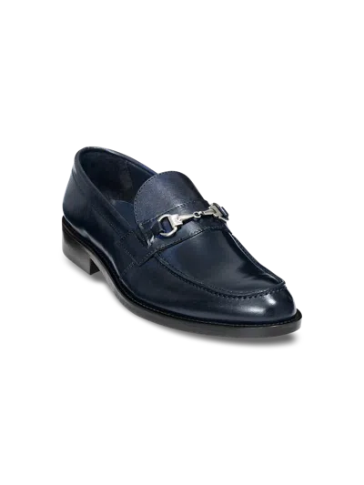 Paul Fredrick Archer Bit Loafer In Blue
