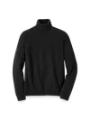 Paul Fredrick Supima Cotton Mock Neck Sweater In Black