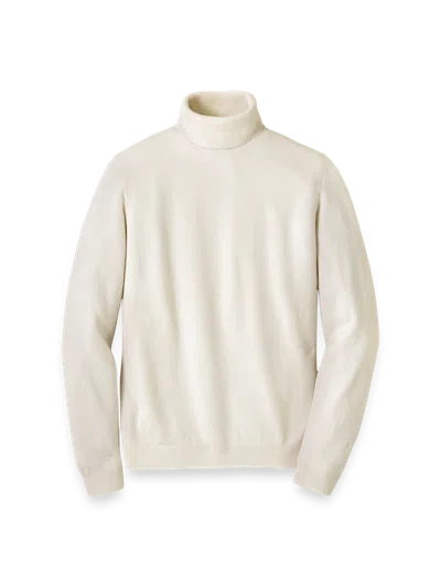 Paul Fredrick Cashmere Turtleneck Sweater In White