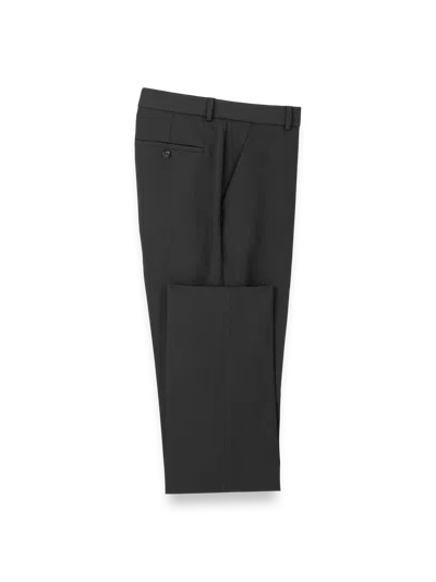 Paul Fredrick Comfort Stretch Travel Flat Front Pants In Black