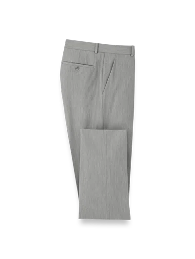 Paul Fredrick Comfort Stretch Travel Flat Front Pants In Gray