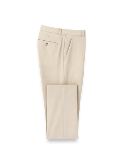 Paul Fredrick Comfort Stretch Travel Flat Front Pants In Neutral