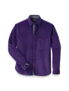 Paul Fredrick Slim Fit Cotton Corduroy Casual Shirt In Purple