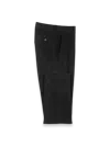 Paul Fredrick Cotton Stretch Corduroy Flat Front Pants In Black