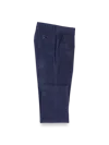 Paul Fredrick Cotton Stretch Corduroy Flat Front Pants In Blue