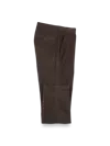 Paul Fredrick Cotton Stretch Corduroy Flat Front Pants In Brown