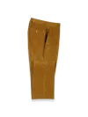 Paul Fredrick Cotton Stretch Corduroy Flat Front Pants In Gold