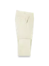 Paul Fredrick Cotton Stretch Corduroy Flat Front Pants In Neutral