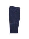 Paul Fredrick Cotton Stretch Corduroy Flat Front Pants In Blue