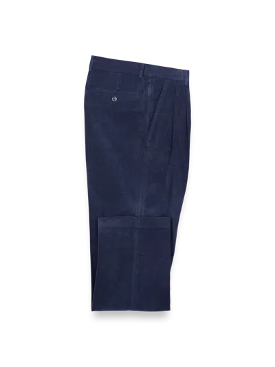 PAUL FREDRICK COTTON STRETCH CORDUROY PLEATED PANTS