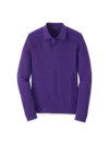 Paul Fredrick Cotton Three Button Polo In Purple