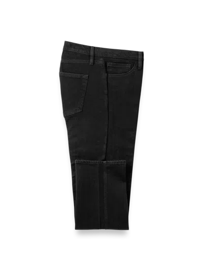 Paul Fredrick Denim Five Pocket Pants In Black