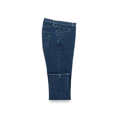 Paul Fredrick Denim Five Pocket Pants In Blue