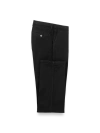 Paul Fredrick Denim Flat Front Pants In Black