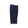 Paul Fredrick Denim Pleated Pants In Blue