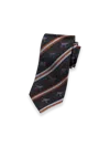 Paul Fredrick Dog Motif Woven Silk Tie In Black