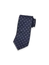 Paul Fredrick Dot Lurex Woven Silk Tie In Blue