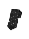 Paul Fredrick Dot Woven Silk Tie In Black
