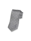 Paul Fredrick Dot Woven Silk Tie In Gray