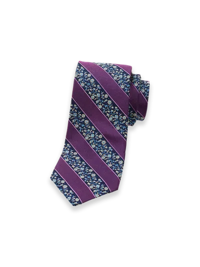 Paul Fredrick Floral Woven Silk Tie In Multi