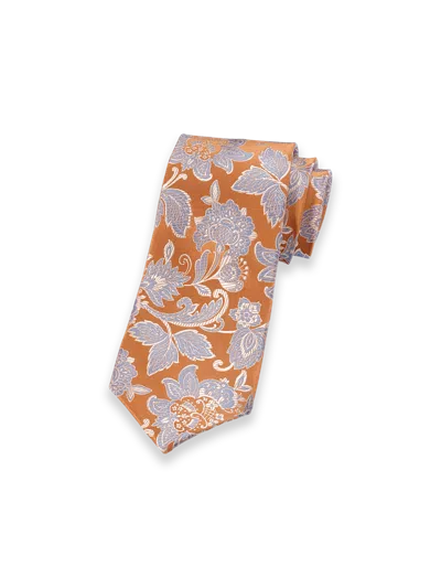Paul Fredrick Floral Woven Silk Tie In Multi