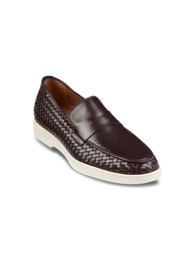 Paul Fredrick Ford Penny Loafer In Brown