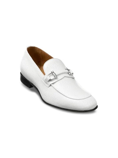 Paul Fredrick Francis Bit Loafer In White