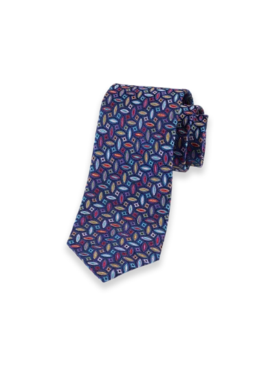 Paul Fredrick Geometric Woven Silk Tie In Multi