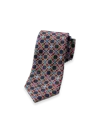 Paul Fredrick Geometric Woven Silk Tie In Multi