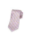 Paul Fredrick Geometric Woven Silk Tie In Purple