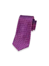 Paul Fredrick Geometric Woven Silk Tie In Purple