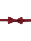 Paul Fredrick Herringbone Woven Silk Pre-tied Bow Tie In Red