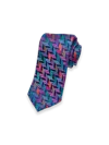 Paul Fredrick Herringbone Woven Silk Tie In Multi