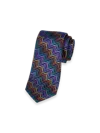 Paul Fredrick Herringbone Woven Silk Tie In Multi