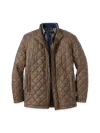 Paul Fredrick Houndstooth Quilted Jacket In Brown