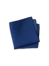 Paul Fredrick Houndstooth Silk Pocket Square In Blue