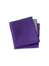 Paul Fredrick Houndstooth Silk Pocket Square In Purple