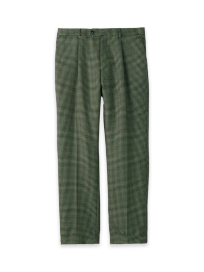 Paul Fredrick Houndstooth Wool Single Pleat Suit Pants In Multi