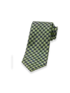 Paul Fredrick Houndstooth Woven Silk Tie In Blue