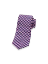 Paul Fredrick Houndstooth Woven Silk Tie In Pink