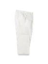 Paul Fredrick Linen Blend Single Pleat Suit Pants In White