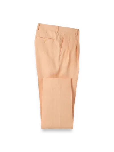 Paul Fredrick Linen Chambray Twill Pants In Neutral