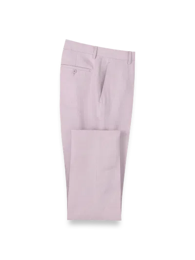 Paul Fredrick Linen Chambray Twill Pants In Purple