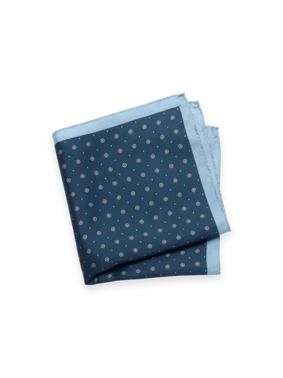 Paul Fredrick Medallion Silk Pocket Square In Multi