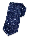 Paul Fredrick Medallion Woven Silk Tie In Blue